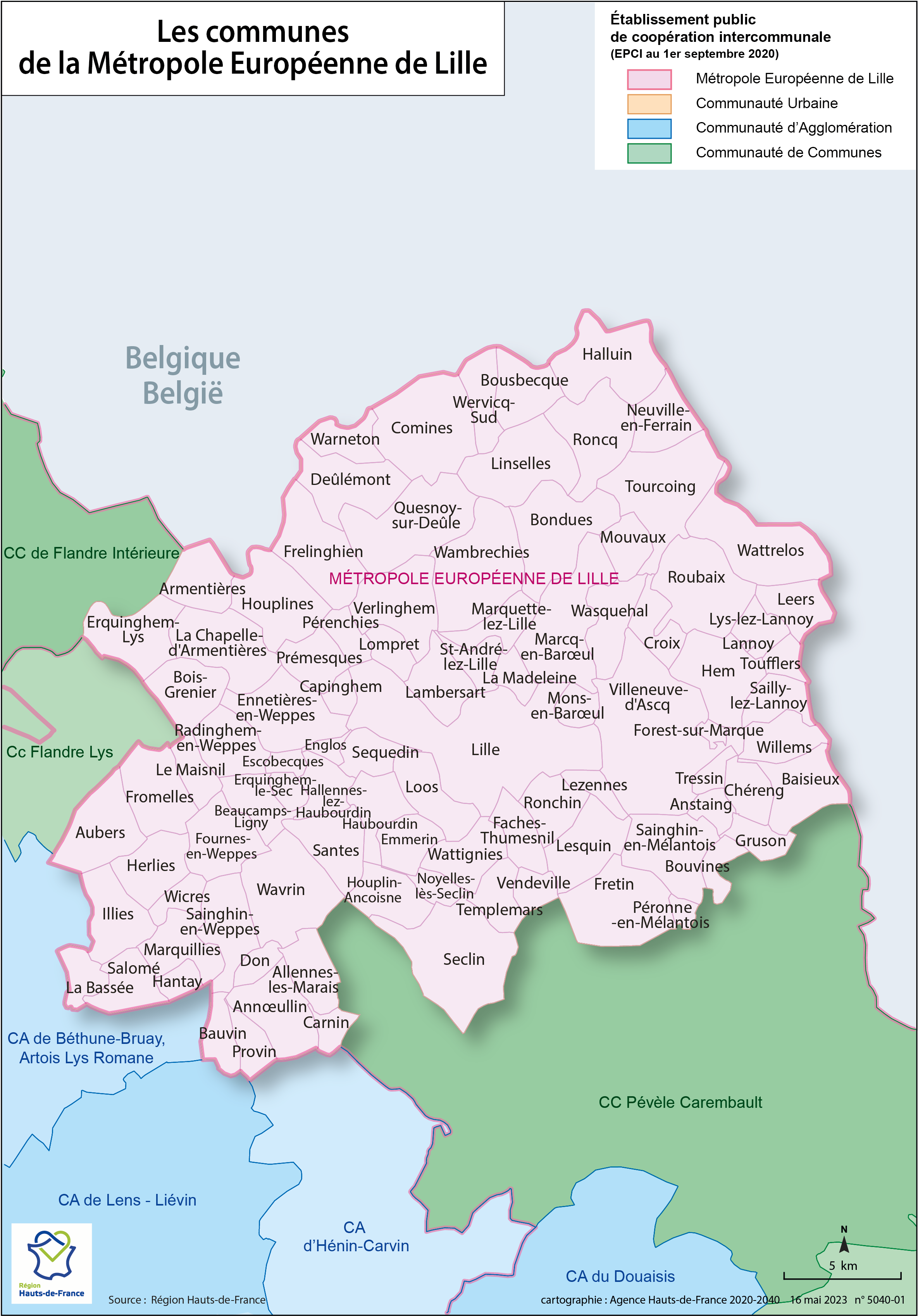 Les Communes De La M tropole Europ enne De Lille Cartoth que Les Communes De La M tropole Europ enne De Lille Cartoth que