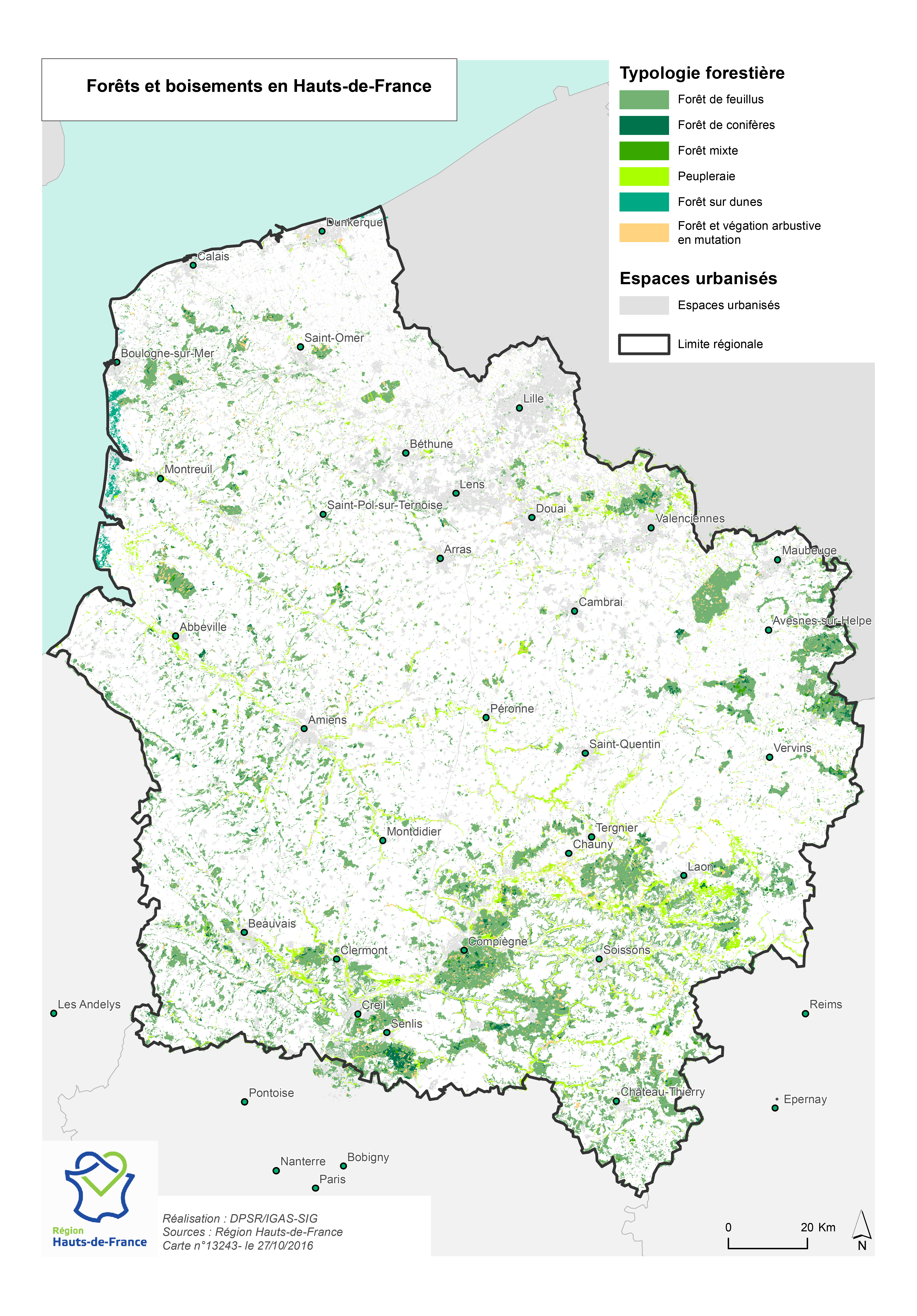 carte des forets en france