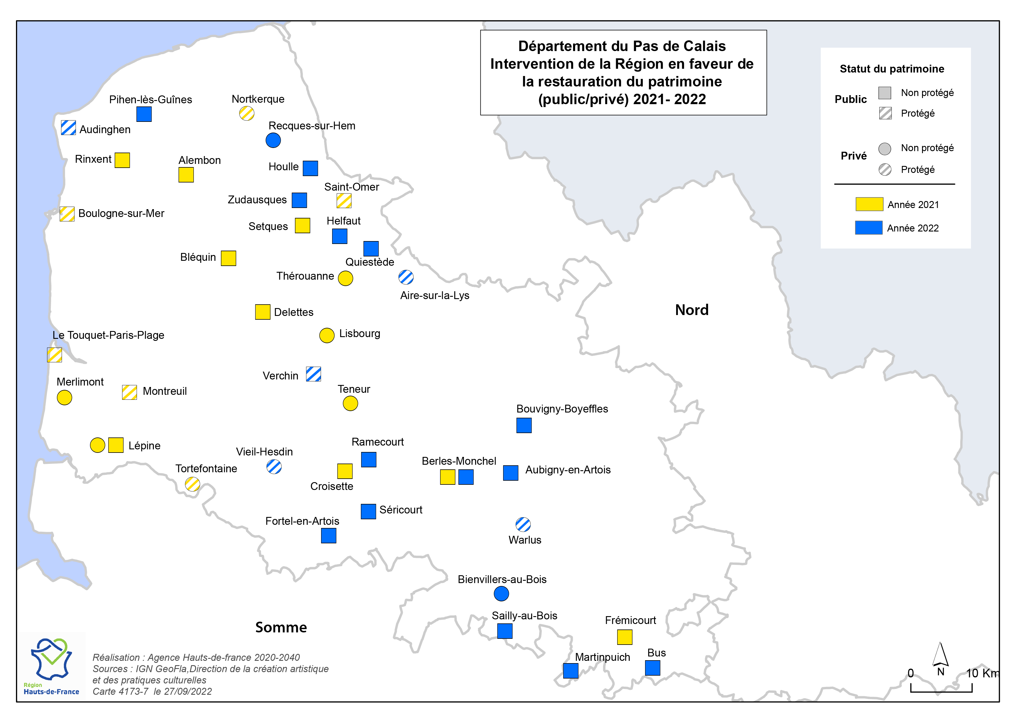 Département du Pas de Calais - Intervention de la Région en faveur de